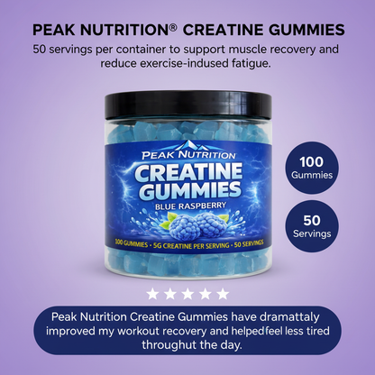 Peak Nutrition Creatine Gummies with Both Badges